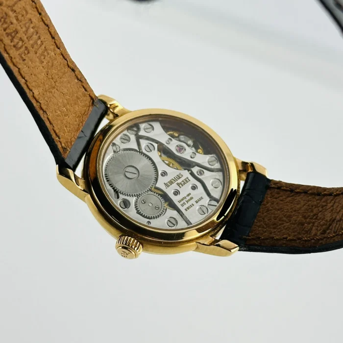 Audemars Piguet Jules Audemars Silver / Rose Gold Roman Numerals Dial on OG Leather Strap AM Buckle Ref. 77208OR - Image 4