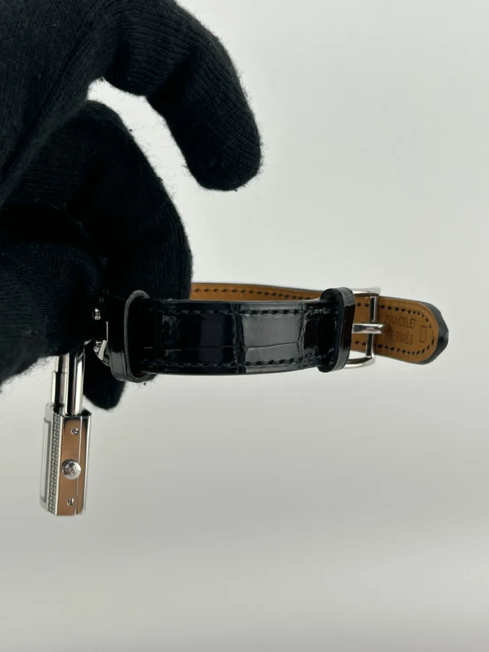 Hermes Kelly White MOP Dial on Leather Ref. KE1.232 - Image 5