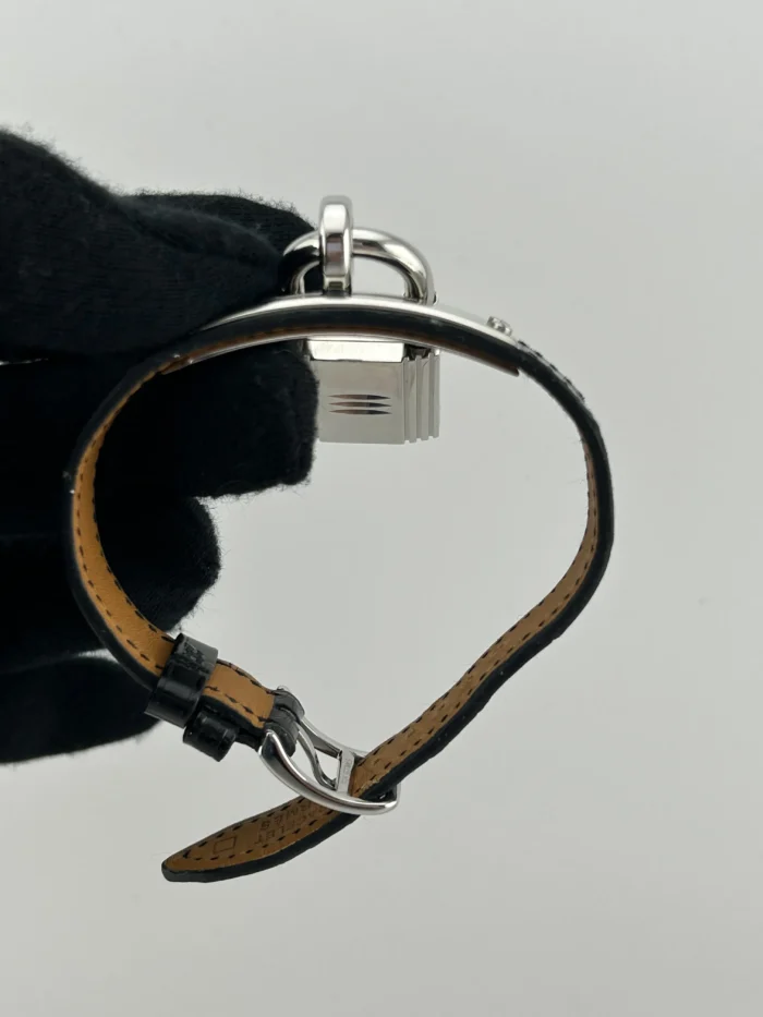 Hermes Kelly White MOP Dial on Leather Ref. KE1.232 - Image 6
