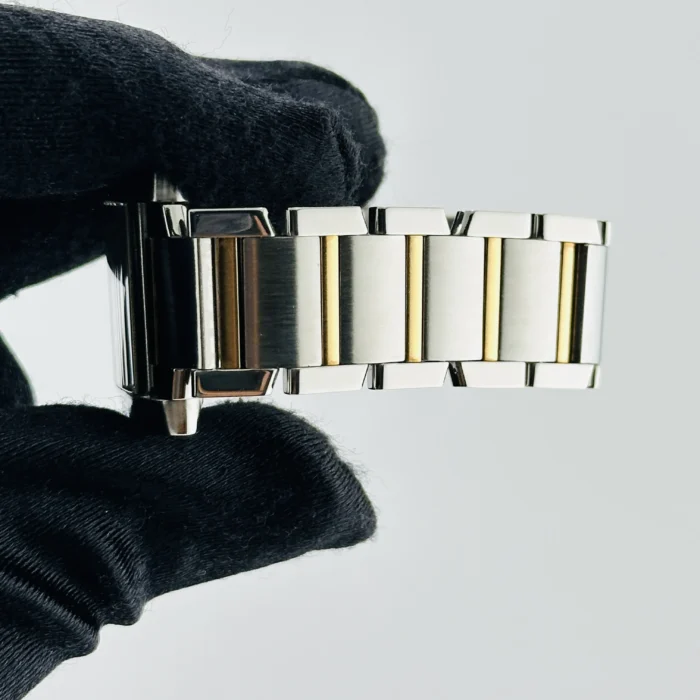 Cartier Tank Francaise Large Silver Roman Dial on 2-Tone Bracelet Ref. 2302 - Image 5