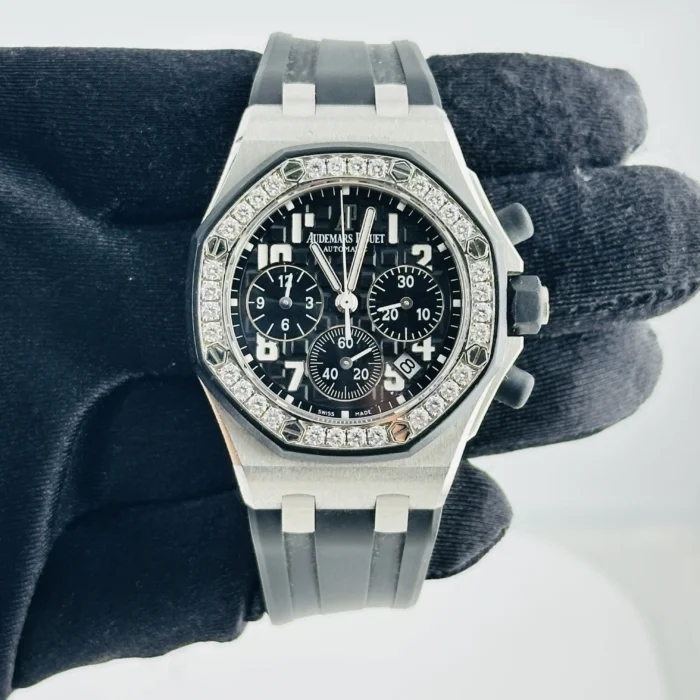 Audemars Piguet Royal Oak Offshore Chronograph Black Arabic Chrono Dial on Rubber Strap Ref. 26048SK.ZZ.D002CA.01 with Papers 2015 - Image 2