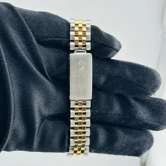 Rolex Datejust White Roman Dial on D-Link Jubilee Bracelet Ref. 68273 with Papers 1995 - Image 4