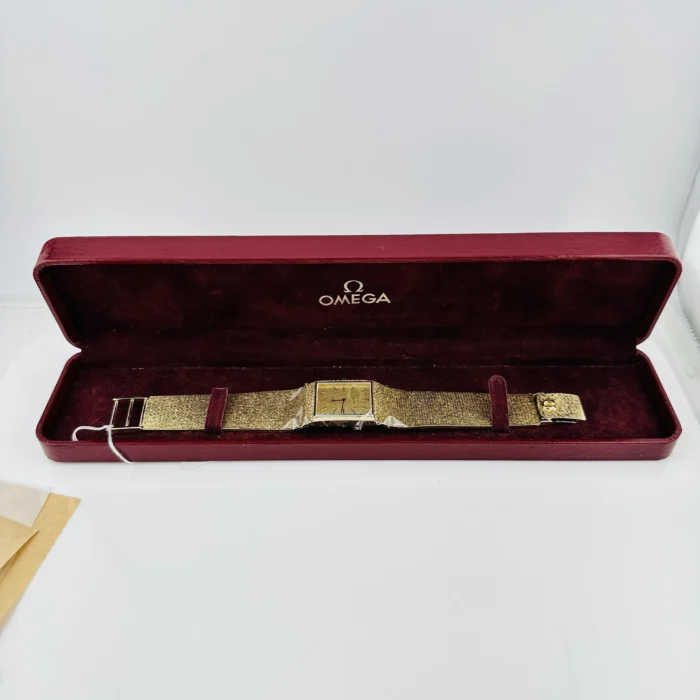 Omega Vintage Cocktail Gold Linen Stick Dial on Mesh Ref. 19130063913006 - Image 6
