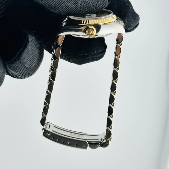 Rolex Datejust Lady Champagne Stick Dial on D-Link Jubilee Ref. 69173 with Papers 1996 - Image 6