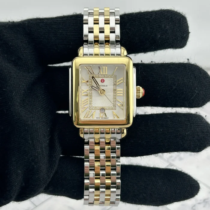 Michele Deco Madison Silver Set with Diamonds Dial Ref. MWW06G000013 with Card - Image 2