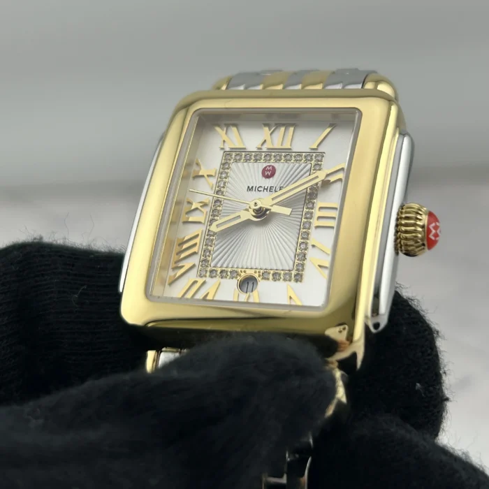 Michele Deco Madison Silver Set with Diamonds Dial Ref. MWW06G000013 with Card - Image 3