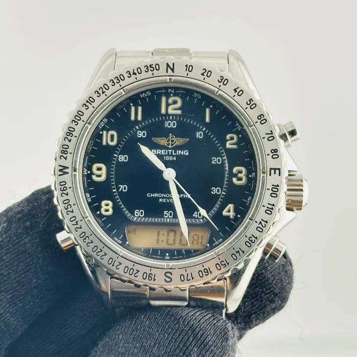Breitling Intruder Reveil Black Dial on Stainless Steel Bracelet Ref. A51035 - Image 2