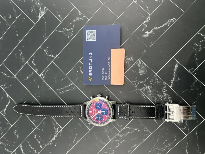 Breitling Top Time Red Dial on Leather Band Ref. AB01761A1K1X1 with Card 2026 - Image 9