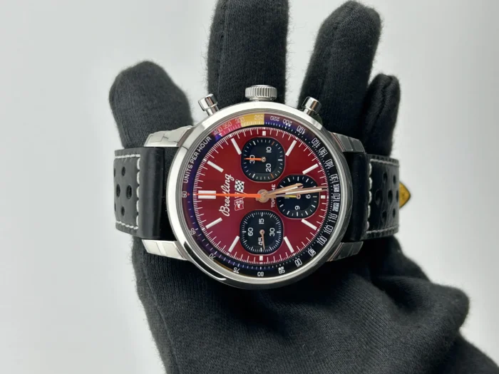 Breitling Top Time Red Dial on Leather Band Ref. AB01761A1K1X1 with Card 2026 - Image 2