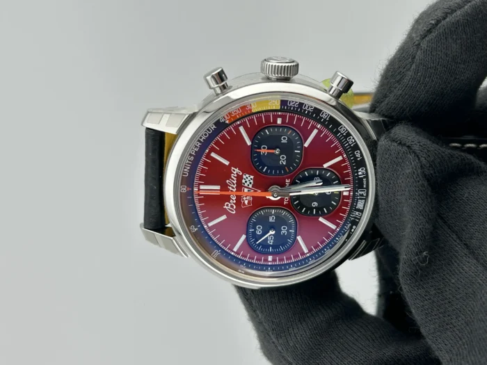 Breitling Top Time Red Dial on Leather Band Ref. AB01761A1K1X1 with Card 2026 - Image 3