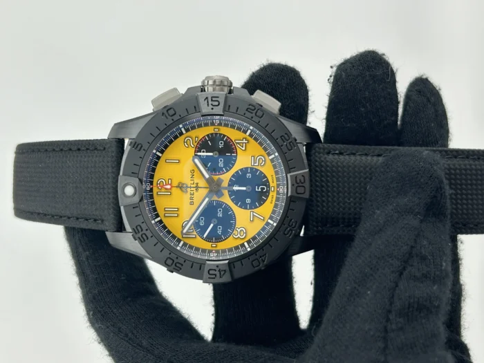 Breitling Avenger B01 Chronograph Yellow / Arabic Numerals Dial on Leather Strap Ref. SB0147101I1X2 with Card 2026 - Image 2