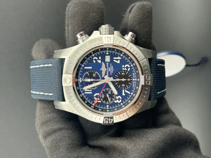 Breitling Avenger Chronograph GMT Blue Arabic Chronograph Dial on Brushed Ref. A24315101C1X1 with Card 2023 - Image 2