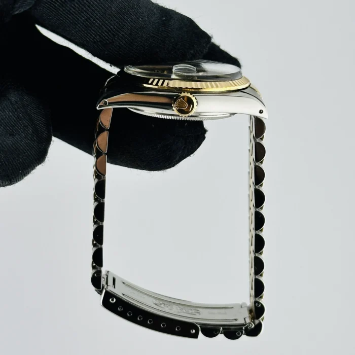 Rolex Datejust Champagne Stick Dial on D-Link Jubilee Bracelet Ref. 16013 with Papers 1986 - Image 6