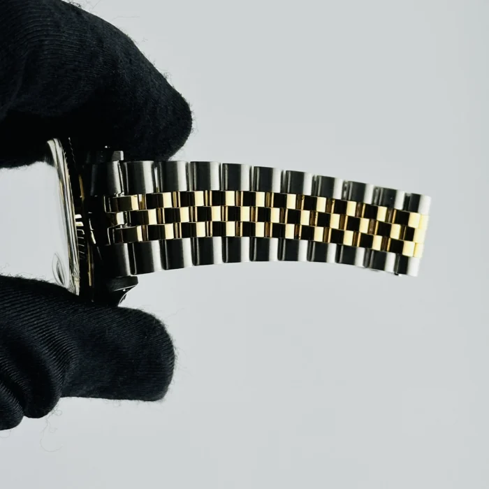 Rolex Datejust Champagne Stick Dial on D-Link Jubilee Bracelet Ref. 16013 with Papers 1986 - Image 5