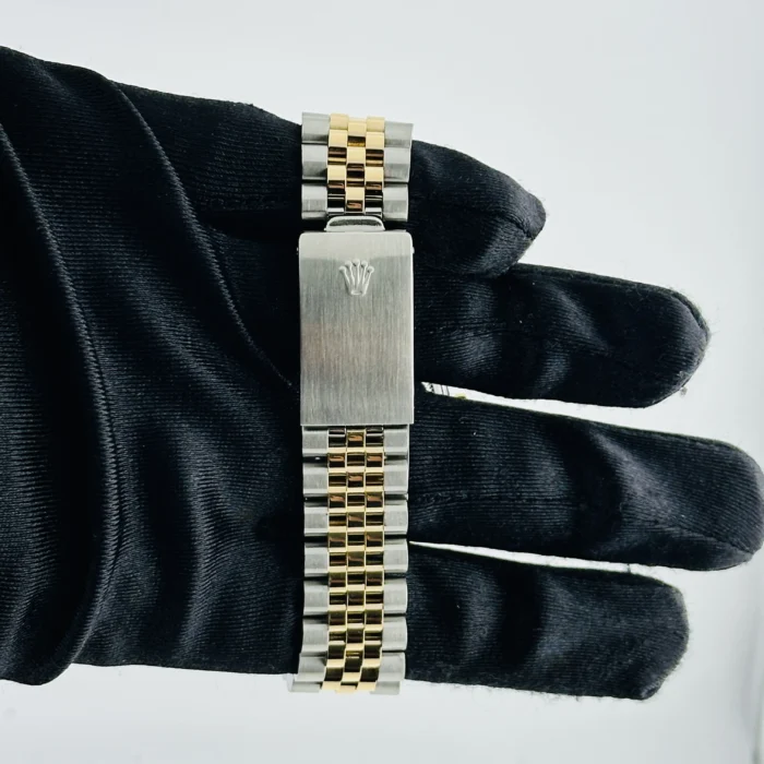 Rolex Datejust Champagne Stick Dial on D-Link Jubilee Bracelet Ref. 16013 with Papers 1986 - Image 4