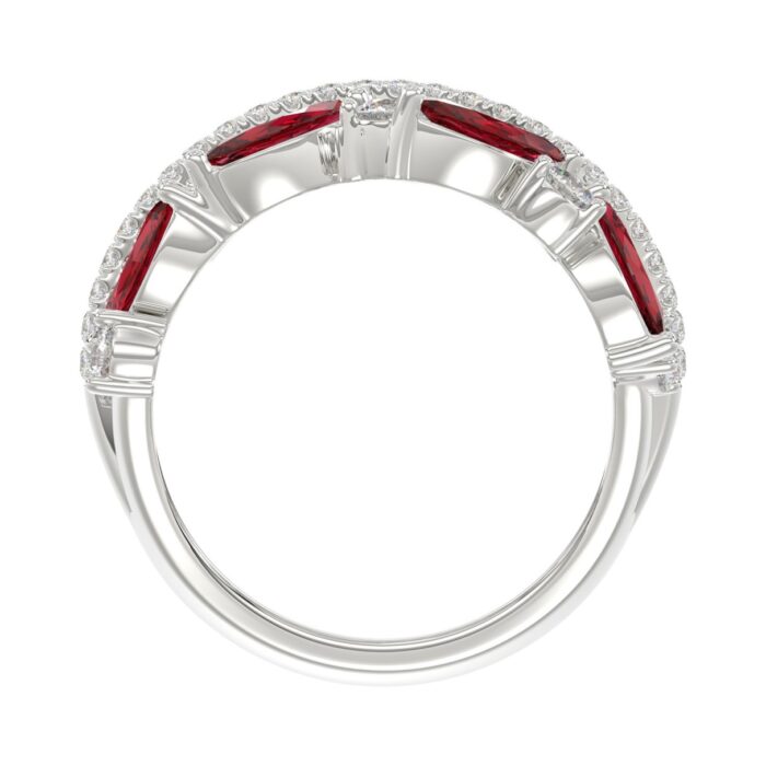 14K WHITE GOLD 2.00CT ROUND/MARQUISE DIAMOND LADIES RING (RUBY DIAMOND 1 1/2CT) - Image 2