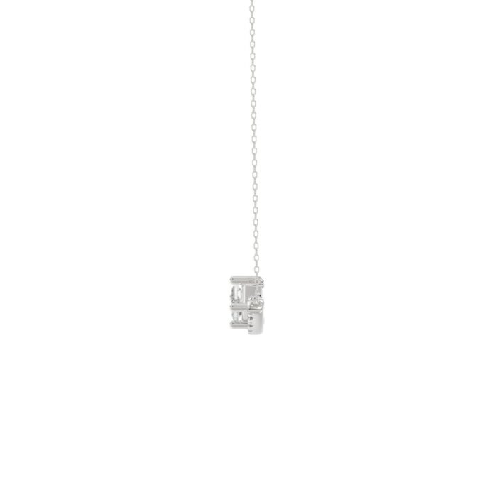 14K WHITE GOLD 3/4CT ROUND/lozenge DIAMOND LADIES NECKLACE - Image 3