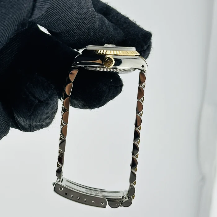 Rolex Datejust Lady Champagne Stick Dial on D-Link Jubilee Bracelet Ref. 69173 - Image 6