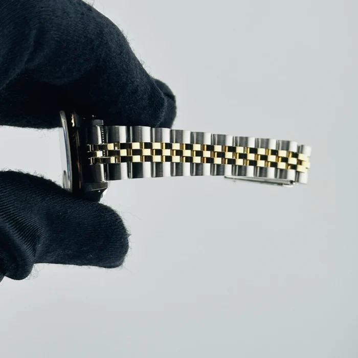 Rolex Datejust Lady Champagne Stick / Has Spots Dial on D-Link Jubilee Bracelet Ref. 69173 with Papers 1994 - Image 5