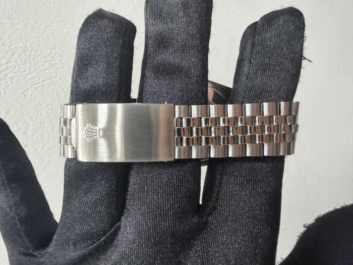 Rolex Datejust Silver Stick Dial on Folded Jubilee Bracelet Ref. 1601/4 - Image 3
