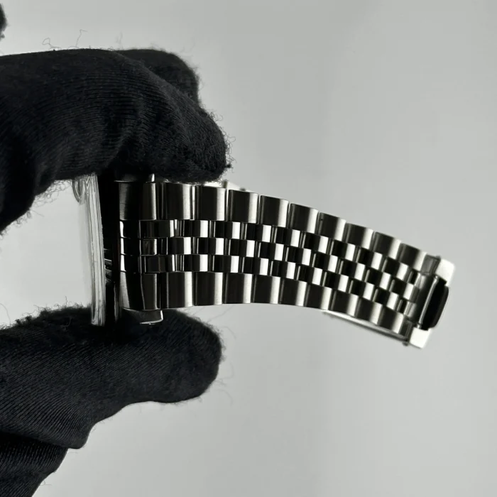 Rolex Datejust Silver Stick Dial on D-Link Jubilee Bracelet Ref. 1603 - Image 4
