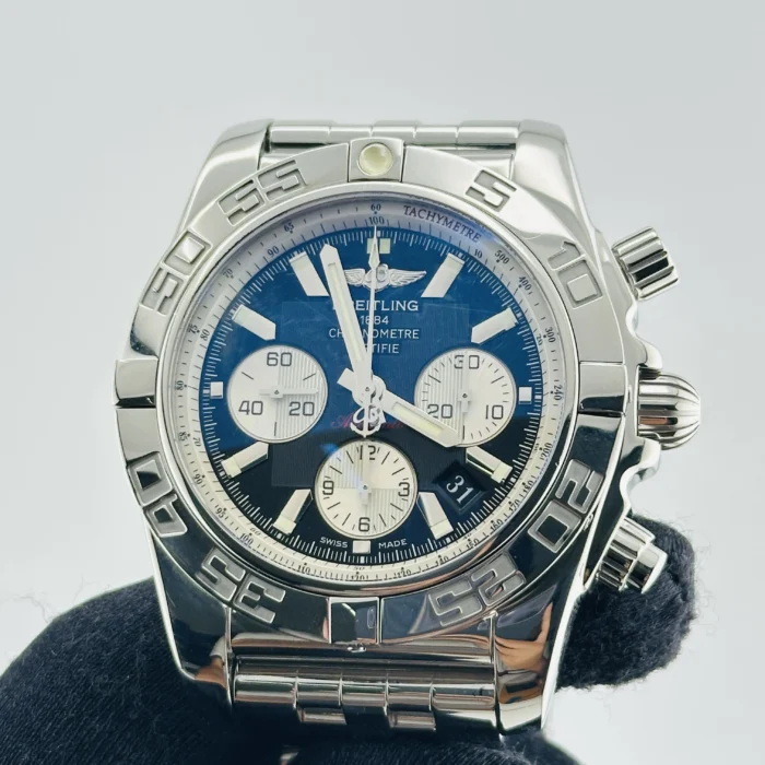 Breitling Chronomat Onyx Black Dial on Stainless Steel Bracelet Ref. AB0110 with Card 2018 - Image 3
