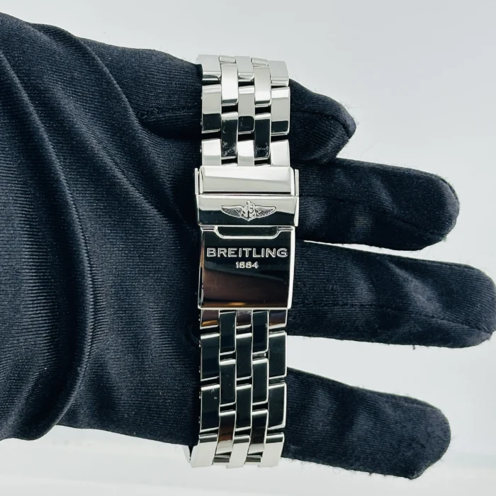 Breitling Chronomat Onyx Black Dial on Stainless Steel Bracelet Ref. AB0110 with Card 2018 - Image 4