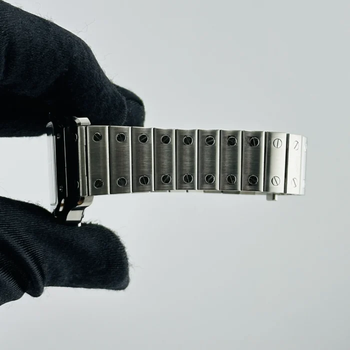 Cartier Santos de Cartier Medium Green Dial on Stainless Steel Bracelet Ref. 4075/WSSA0061 with Card 2024 - Image 5