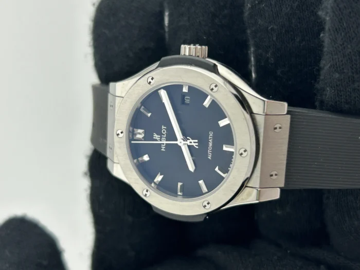 Hublot Classic Fusion Black Dial on Rubber Strap Ref. 582.NX.1170.RX.1704 with Card - Image 3