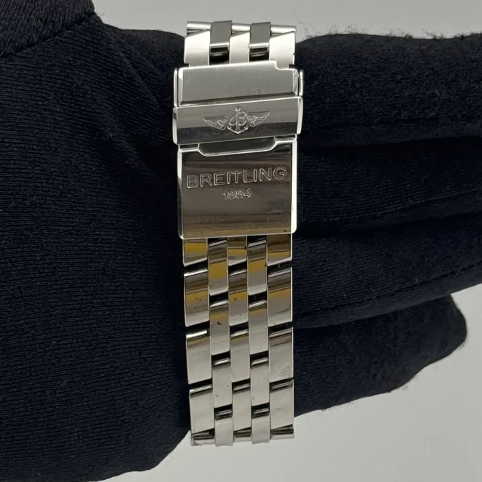 Breitling Chronomat Evolution White M.O.P. Dial on Stainless Steel Bracelet Ref. A13356 with Manuals Only - Image 3