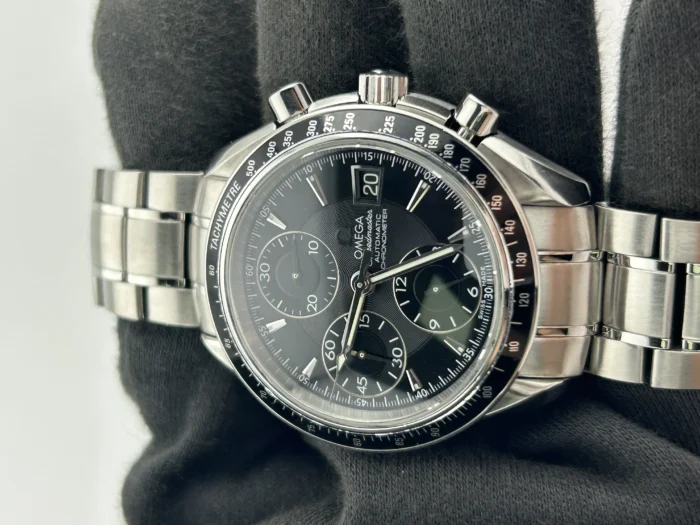 Omega Speed Master Black Dial on Stainless Steel Bracelet Ref. 3210.50 with Card - Image 2