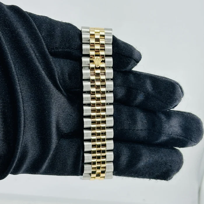 Rolex Datejust Champagne Anniversary Factory Diamond Dial on D-Link Jubilee Hidden-Clasp Bracelet Ref. 116233G - Image 4