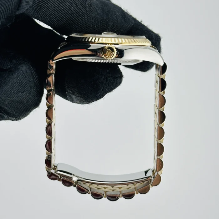 Rolex Datejust Champagne Anniversary Factory Diamond Dial on D-Link Jubilee Hidden-Clasp Bracelet Ref. 116233G - Image 6