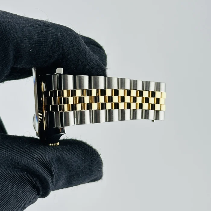 Rolex Datejust Champagne Anniversary Factory Diamond Dial on D-Link Jubilee Hidden-Clasp Bracelet Ref. 116233G - Image 5