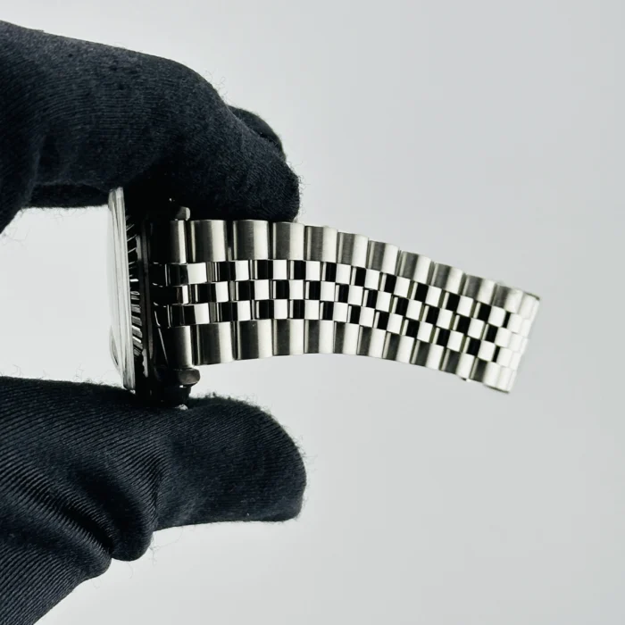 Rolex Datejust Silver Stick Dial on D-Link Jubilee Bracelet Ref. 16030 - Image 5