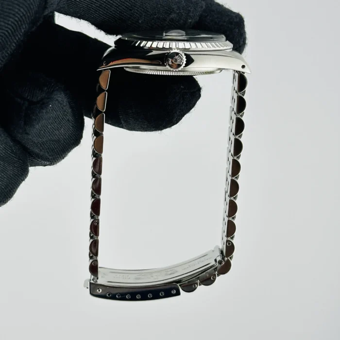 Rolex Datejust Silver Stick Dial on D-Link Jubilee Bracelet Ref. 16030 - Image 6