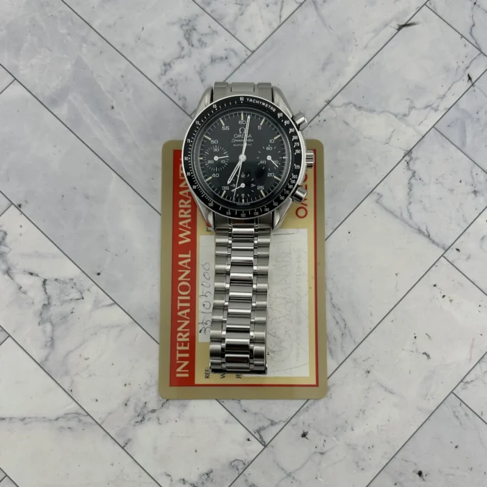 Omega Speedmaster Reduced Black Dial on Stainless Steel Ref. 3510.5 with Card 1994 - Image 7