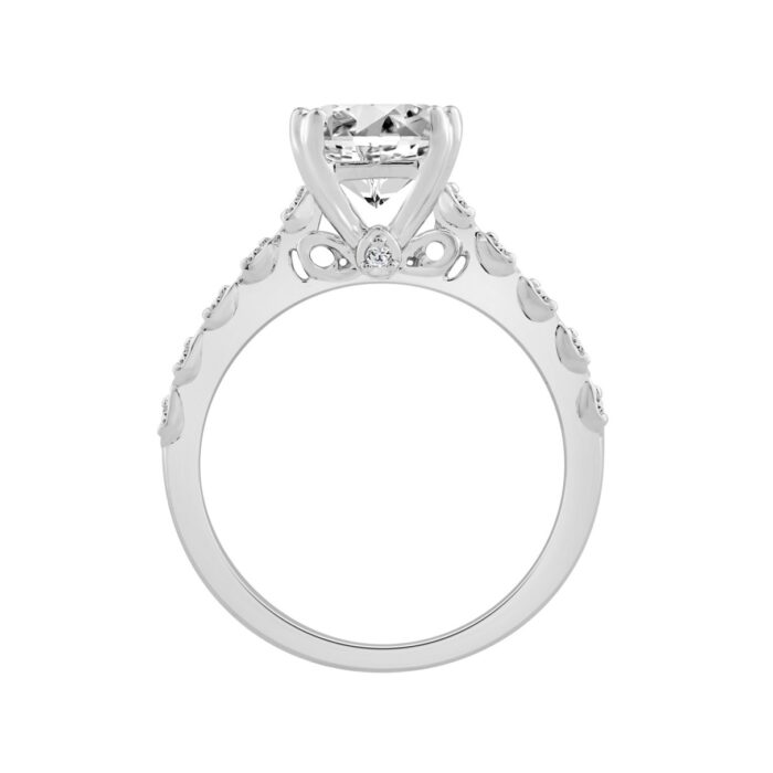 14K WHITE GOLD 3.00CT ROUND/RADIANT DIAMOND LADIES RING (CENTER STONE RADIANT DIAMOND 3CT) - Image 2