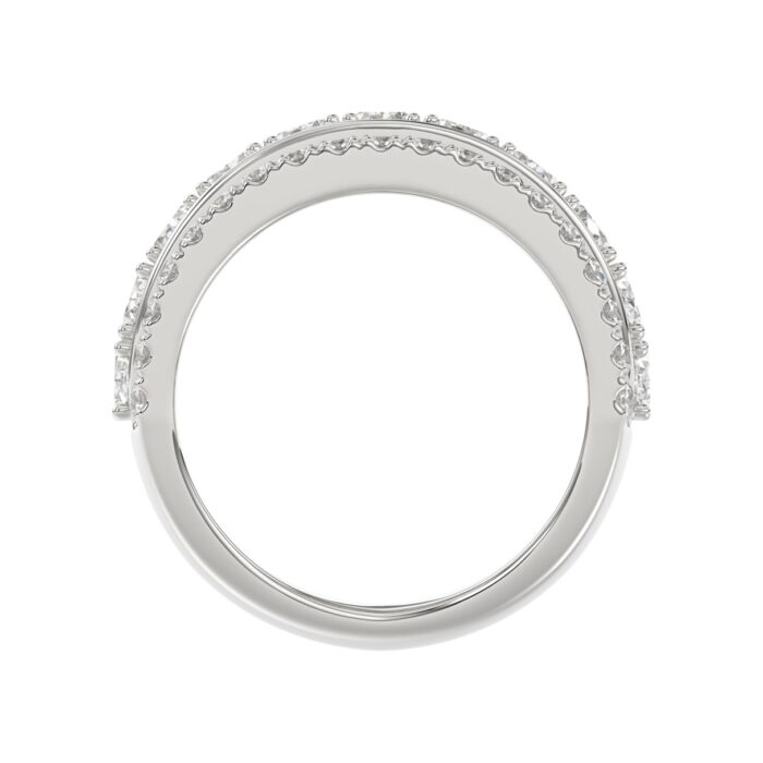 14K WHITE GOLD 2 1/4CT ROUND/OVAL DIAMOND LADIES BAND - Image 5