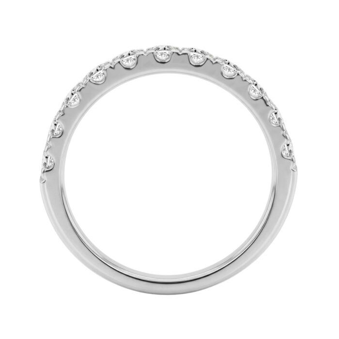 14K WHITE GOLD 3/4CT ROUND DIAMOND LADIES BAND - Image 2