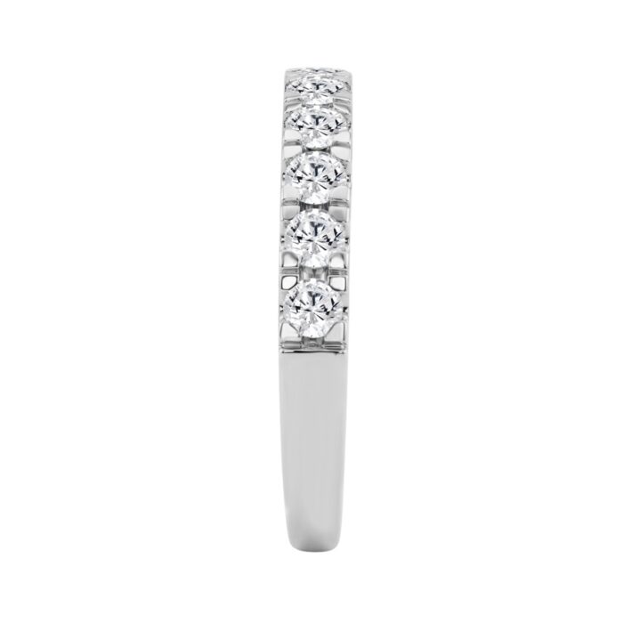 14K WHITE GOLD 3/4CT ROUND DIAMOND LADIES BAND - Image 3