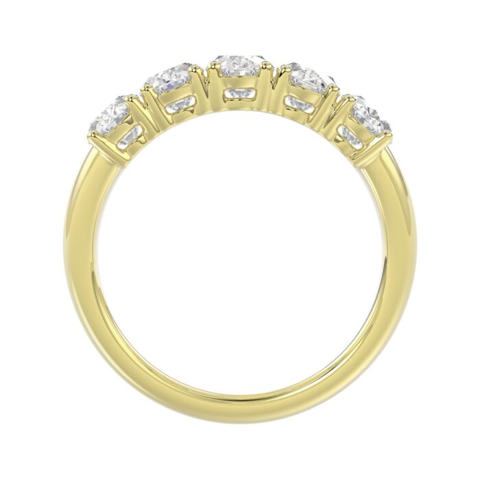 14K YELLOW GOLD 2.00CT OVAL DIAMOND LADIES BAND - Image 2