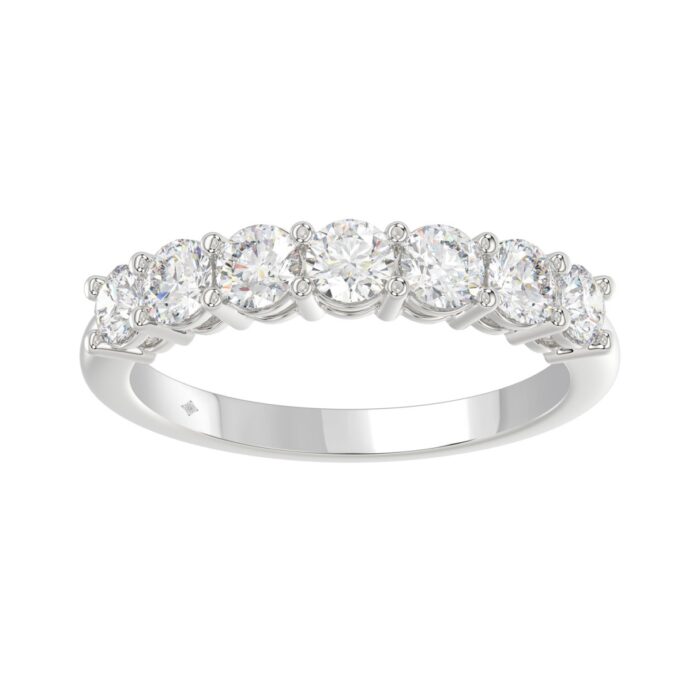 14K WHITE GOLD 1 1/2CT ROUND DIAMOND LADIES BAND - Image 1