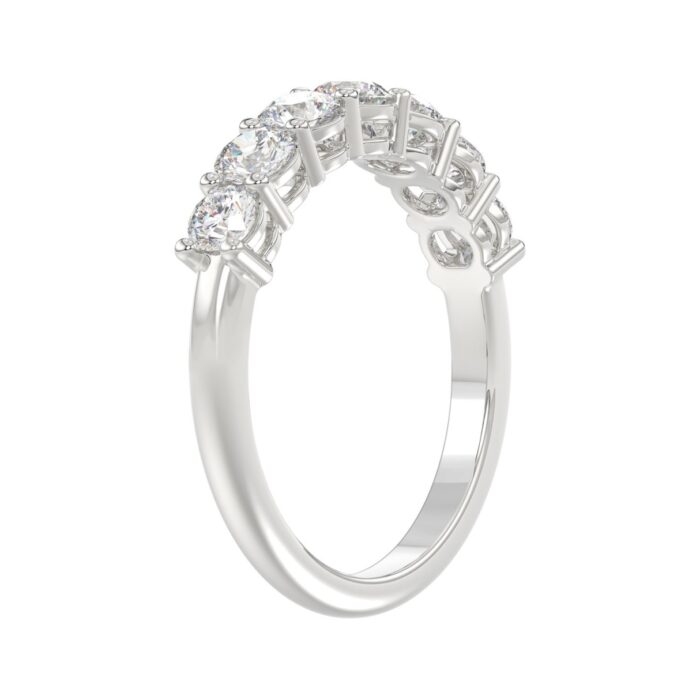 14K WHITE GOLD 1 1/2CT ROUND DIAMOND LADIES BAND - Image 3
