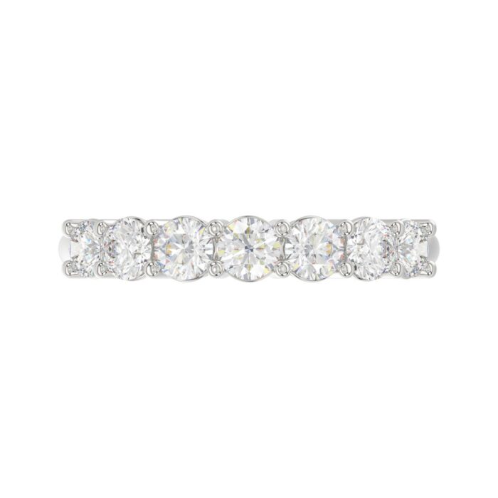 14K WHITE GOLD 1 1/2CT ROUND DIAMOND LADIES BAND - Image 5
