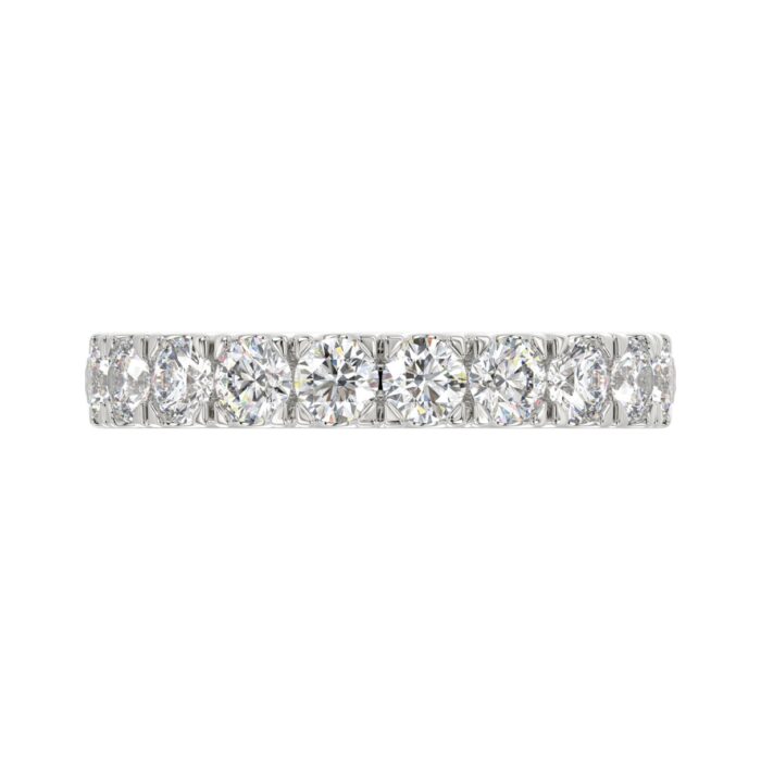 14K WHITE GOLD 1.00CT ROUND DIAMOND LADIES BAND - Image 5