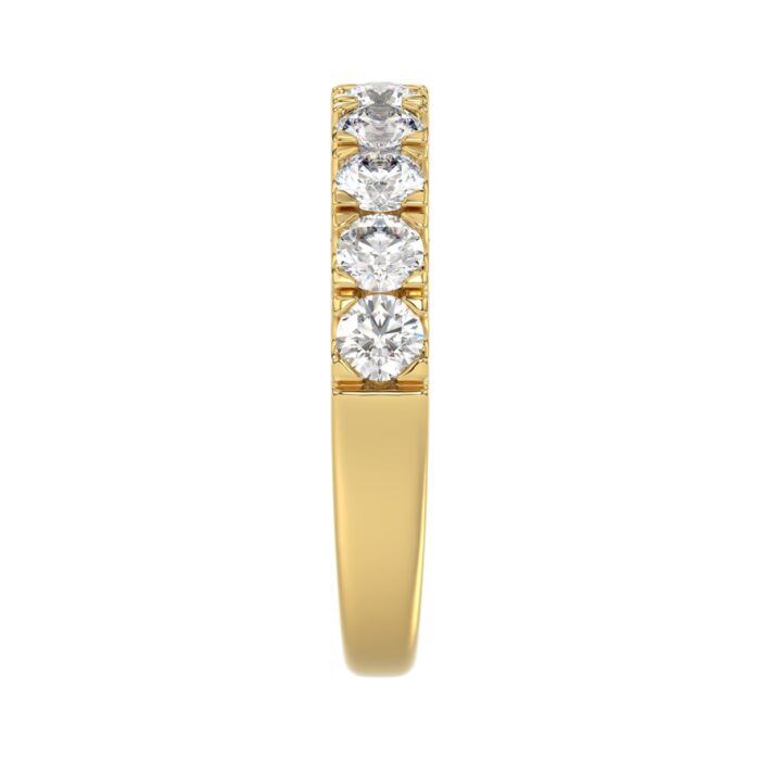 14K YELLOW GOLD 1.00CT ROUND DIAMOND LADIES BAND - Image 4