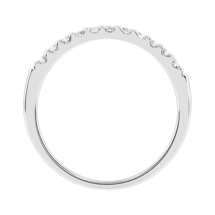 Elegant 14K White Gold Ladies Diamond Wedding Band With 1/4Ct Round Diamonds - Image 2