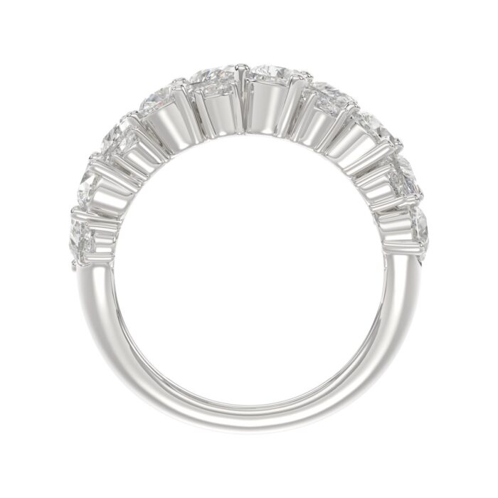 10K WHITE GOLD 3.00CT ROUND/PEAR DIAMOND LADIES RING - Image 2
