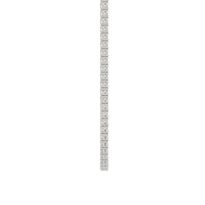 14K WHITE GOLD 7 3/4CT 18" ROUND DIAMOND LADIES TENNIS NECKLACE - Image 2